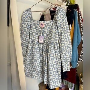 KJ PLUMB x Lisa says Gah! Lena Blue Babydoll Dress